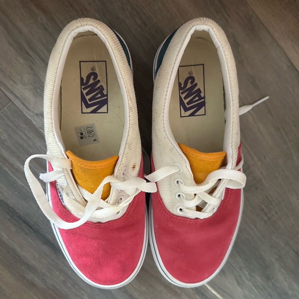 Vans Red and Gold Canvas Shoes